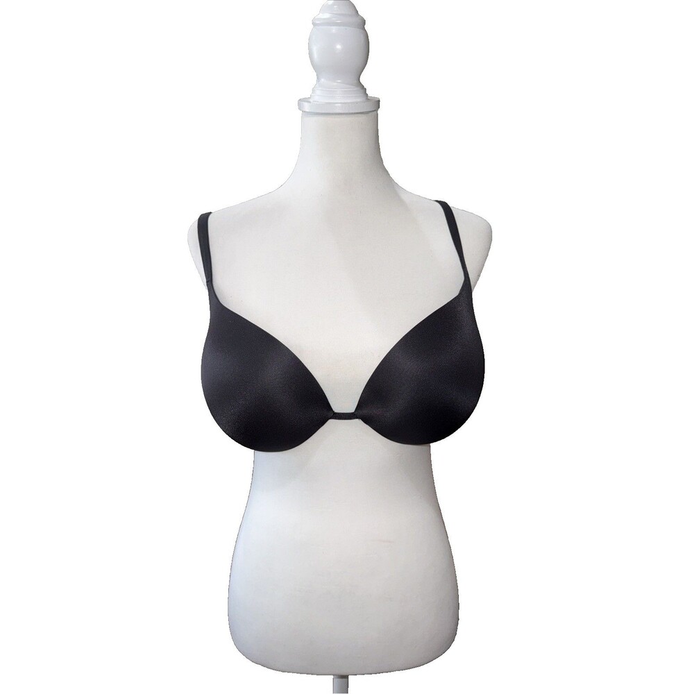 SKIMS Black Underwire Push Up T-Shirt Bra 38DD Thick Padded Seamless Smooth